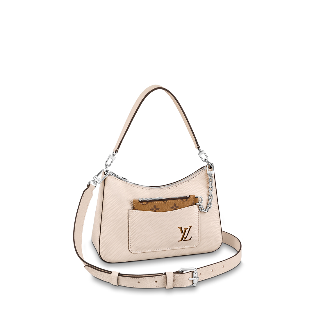 Louis Vuitton MARELLE Tote Handbag Epi Leather M80688 Quartz White